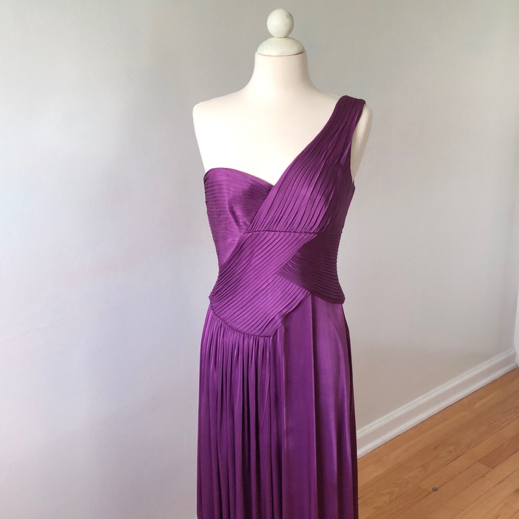 Bcbg Purple Grecian Gown Evening Prom Event